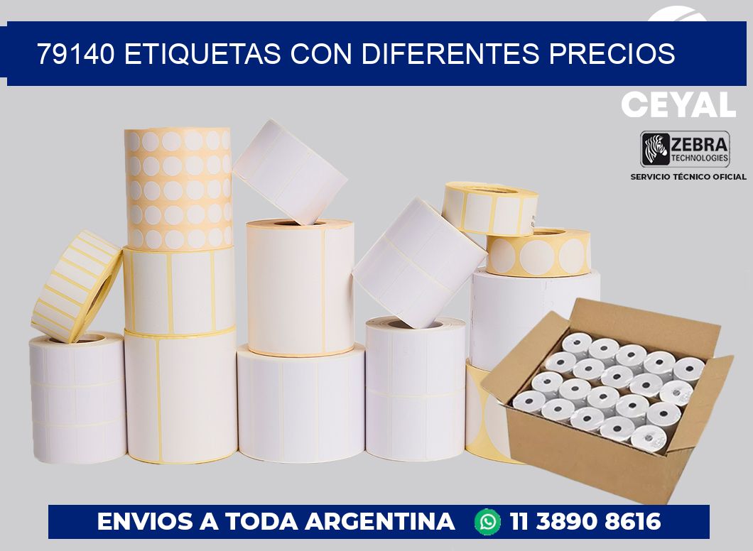 79140 ETIQUETAS CON DIFERENTES PRECIOS