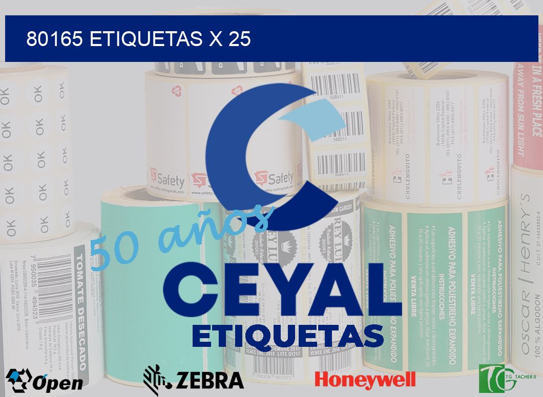80165 Etiquetas x 25