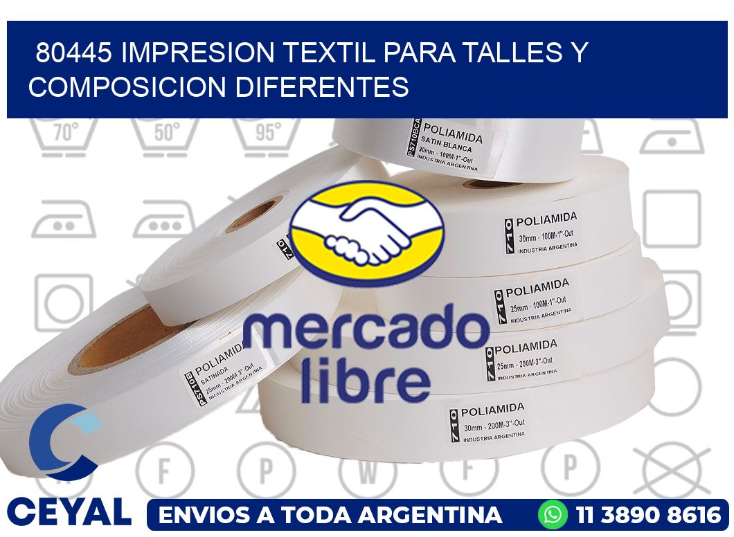 80445 IMPRESION TEXTIL PARA TALLES Y COMPOSICION DIFERENTES