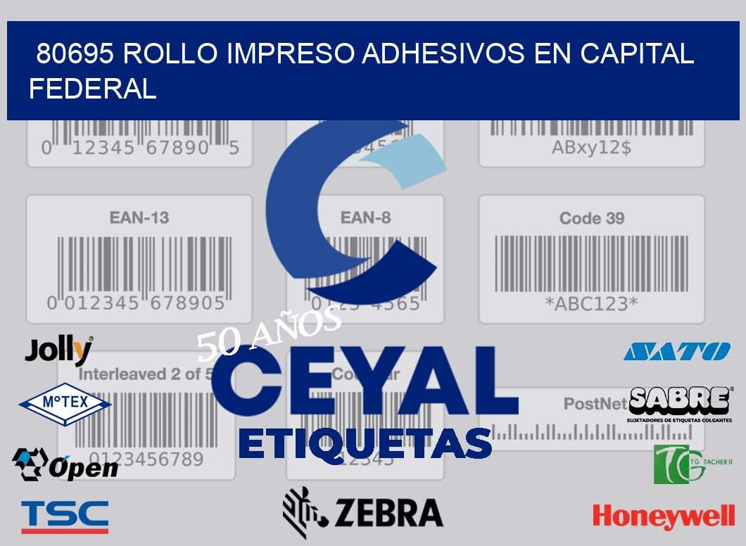 80695 ROLLO IMPRESO ADHESIVOS EN CAPITAL FEDERAL