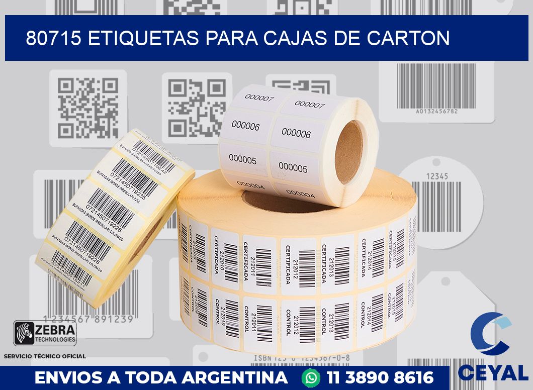 80715 ETIQUETAS PARA CAJAS DE CARTON