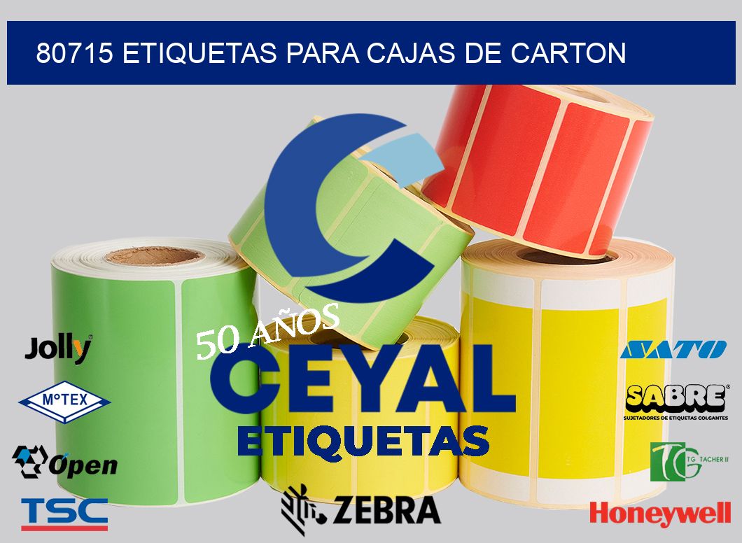 80715 ETIQUETAS PARA CAJAS DE CARTON