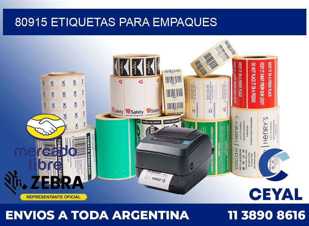 80915 ETIQUETAS PARA EMPAQUES