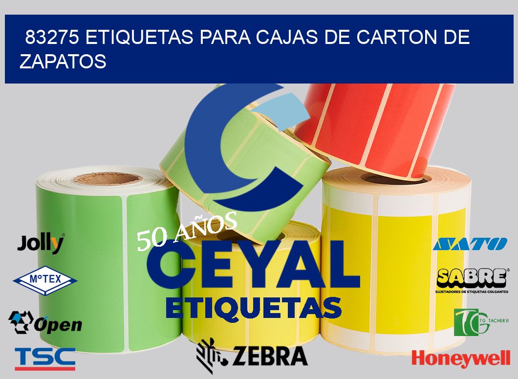 83275 ETIQUETAS PARA CAJAS DE CARTON DE ZAPATOS