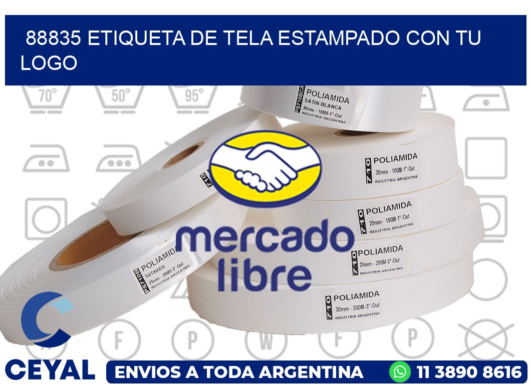 88835 ETIQUETA DE TELA ESTAMPADO CON TU LOGO