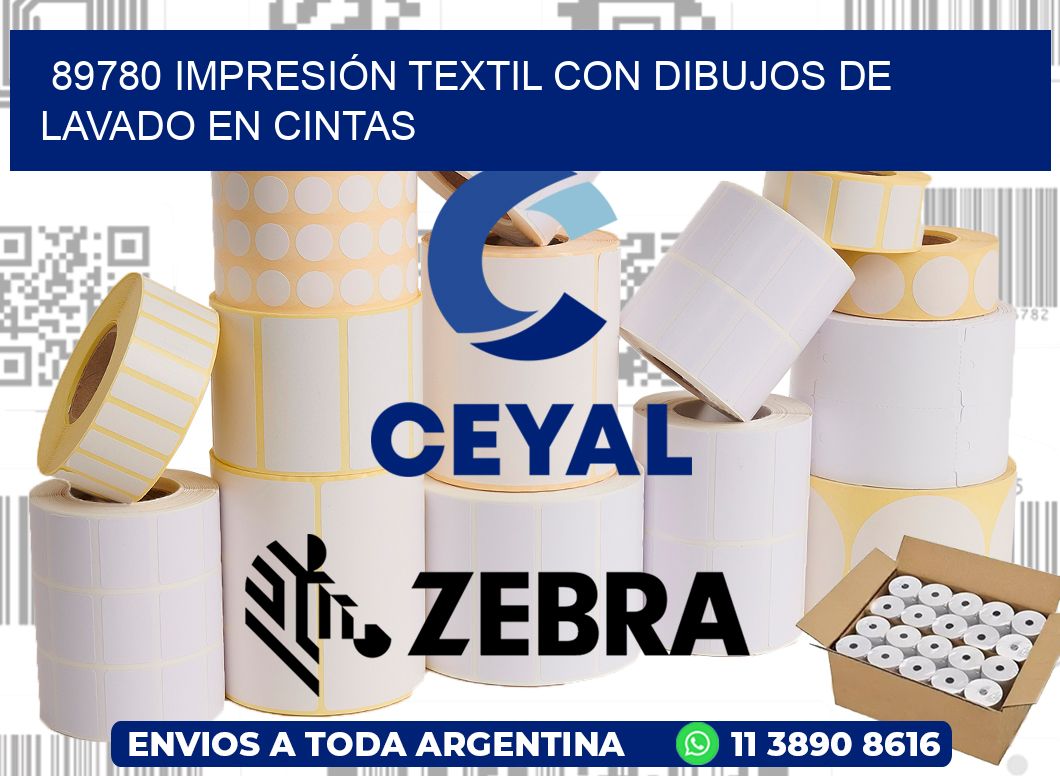 89780 IMPRESIÓN TEXTIL CON DIBUJOS DE LAVADO EN CINTAS