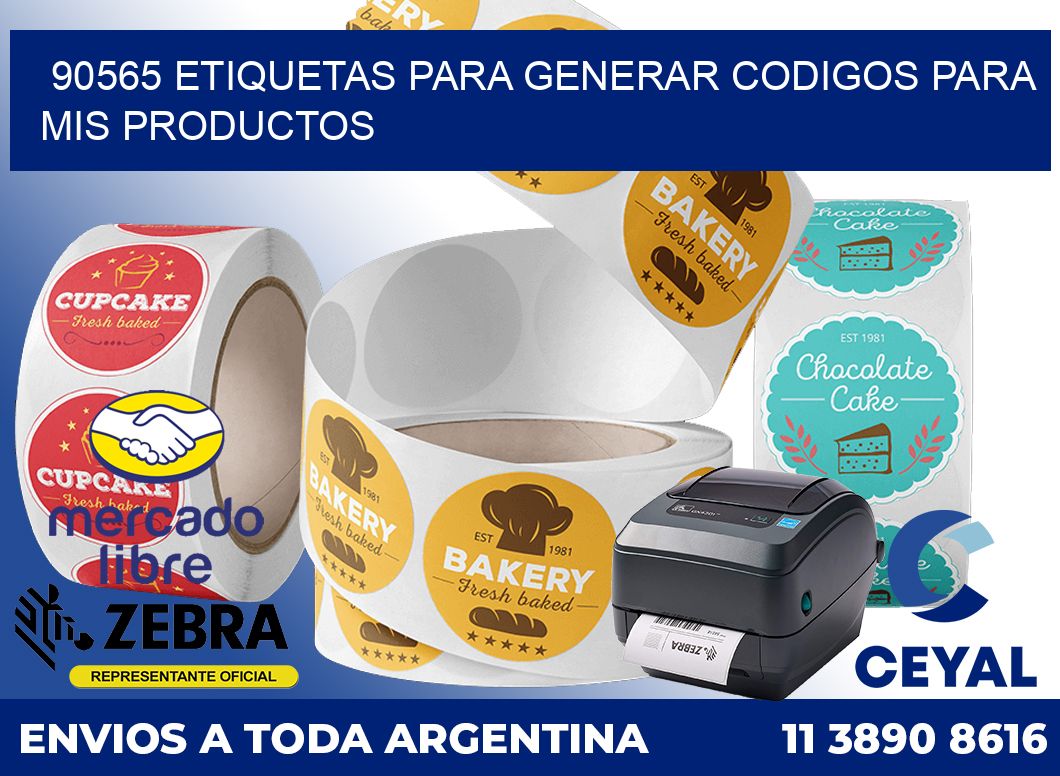 90565 ETIQUETAS PARA GENERAR CODIGOS PARA MIS PRODUCTOS