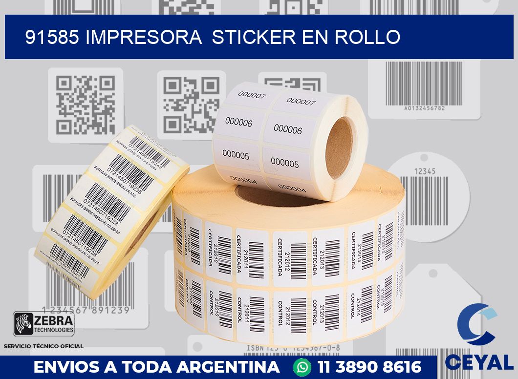 91585 impresora  sticker en rollo