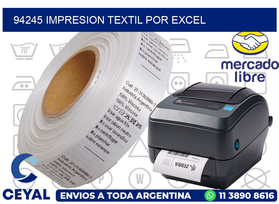 94245 IMPRESION TEXTIL POR EXCEL