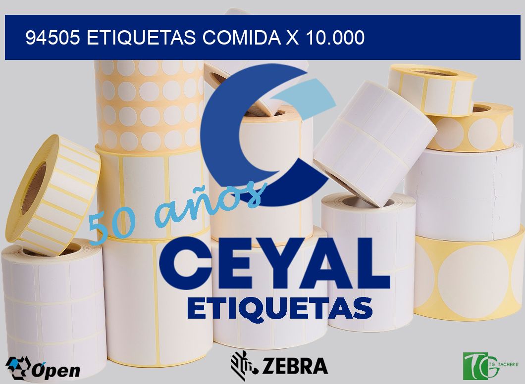 94505 etiquetas comida x 10.000
