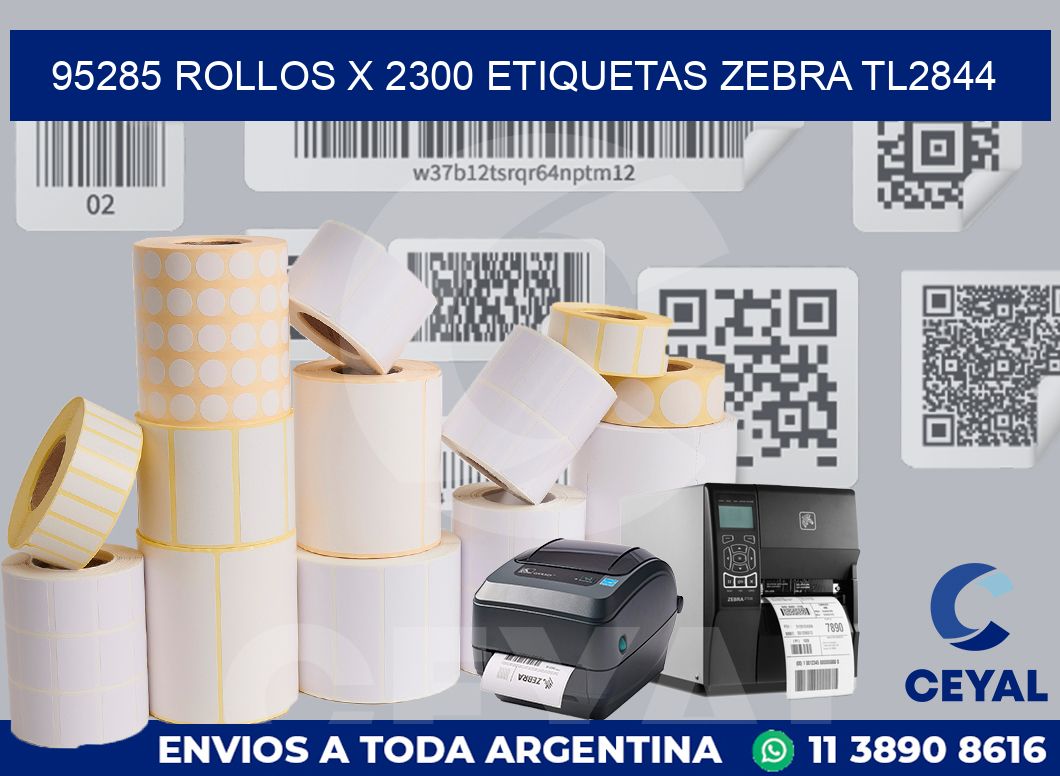 95285 Rollos x 2300 etiquetas zebra tl2844