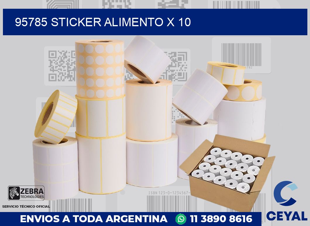 95785 sticker alimento x 10