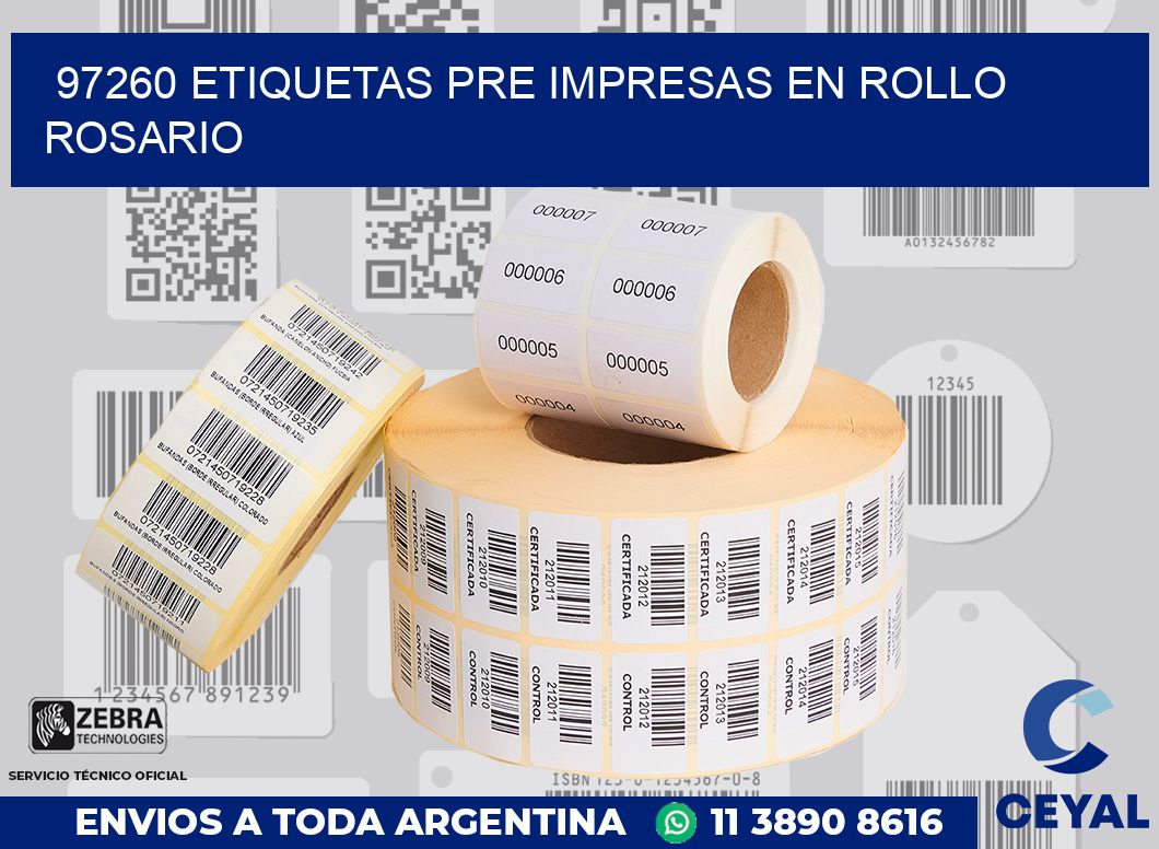 97260 ETIQUETAS PRE IMPRESAS EN ROLLO ROSARIO