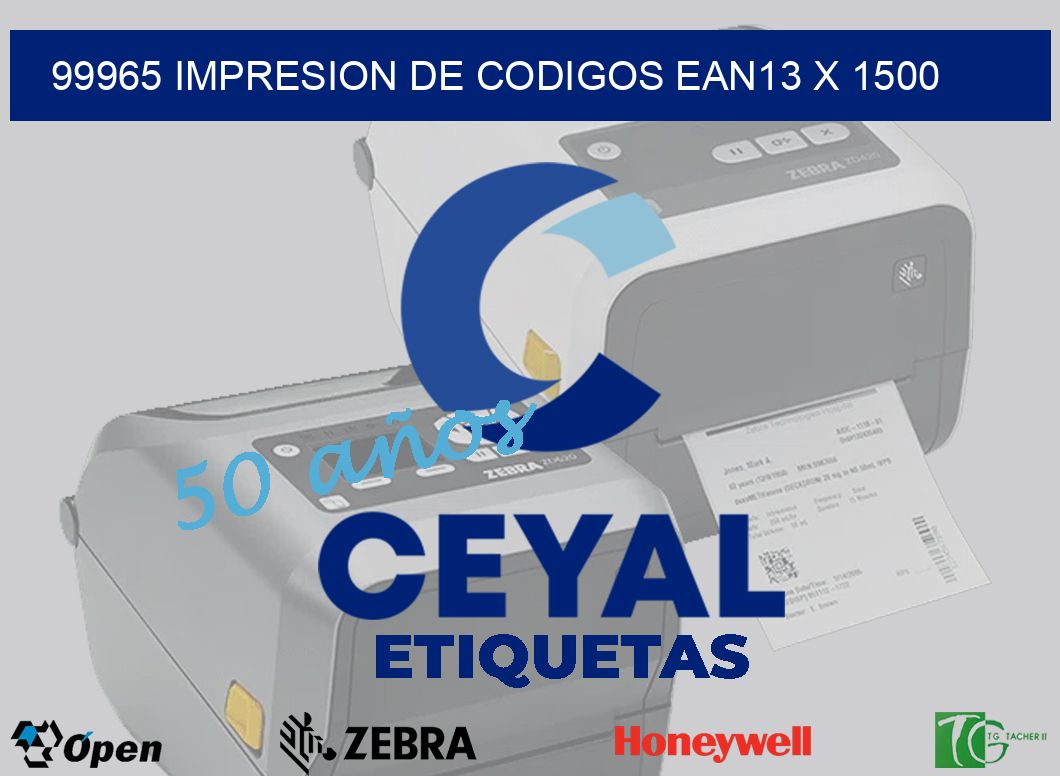 99965 impresion de codigos EAN13 x 1500