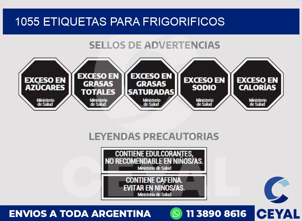 1055 ETIQUETAS PARA FRIGORIFICOS