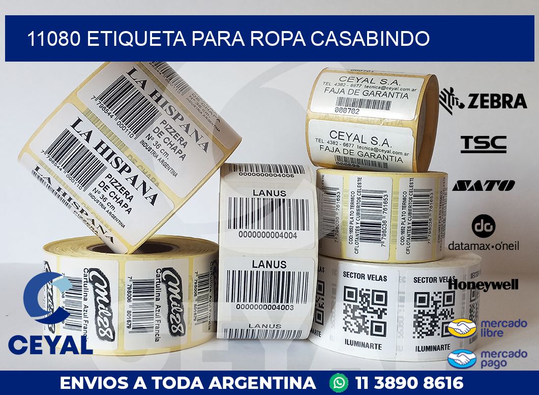 11080 ETIQUETA PARA ROPA CASABINDO