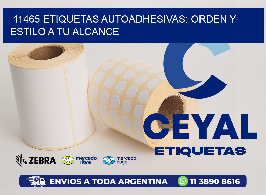 11465 Etiquetas Autoadhesivas: Orden y Estilo a tu Alcance