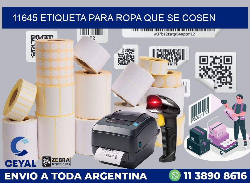 11645 ETIQUETA PARA ROPA QUE SE COSEN