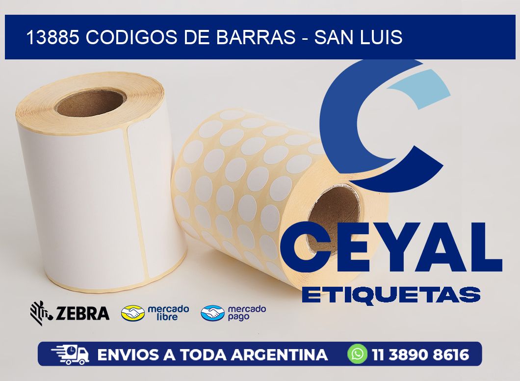 13885 CODIGOS DE BARRAS - SAN LUIS