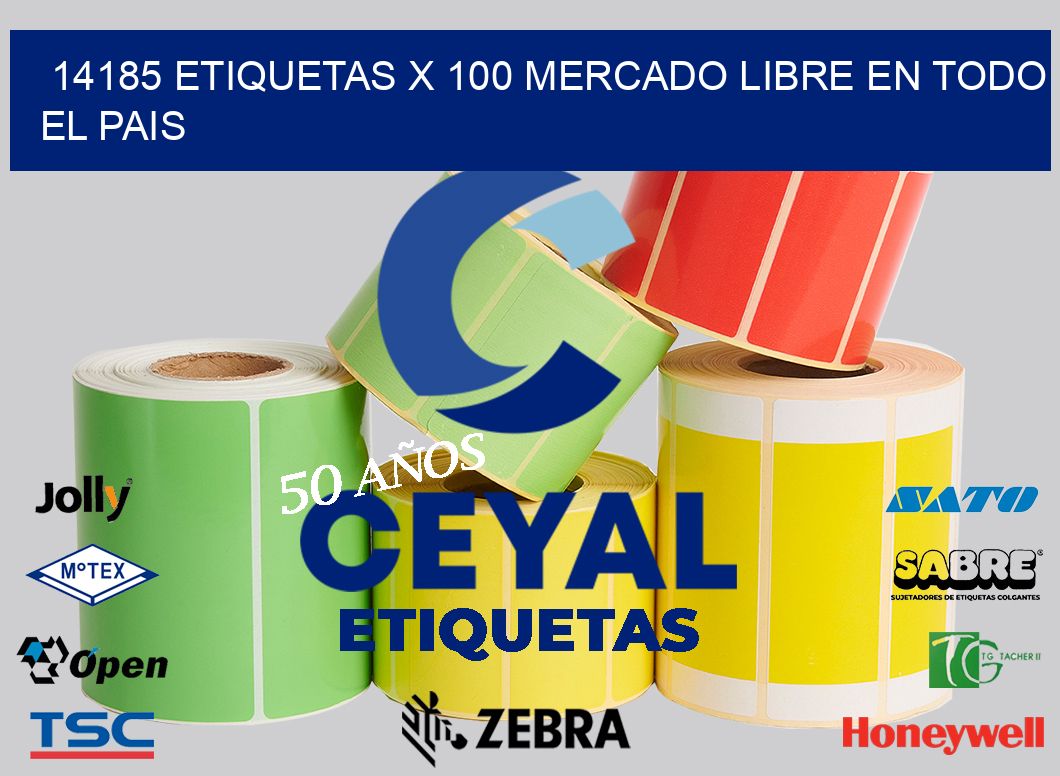 14185 ETIQUETAS X 100 MERCADO LIBRE EN TODO EL PAIS