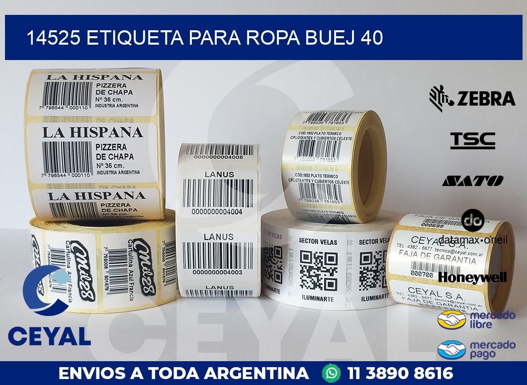 14525 ETIQUETA PARA ROPA BUEJ 40