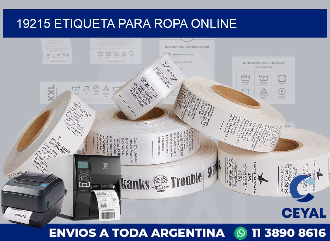 19215 ETIQUETA PARA ROPA ONLINE