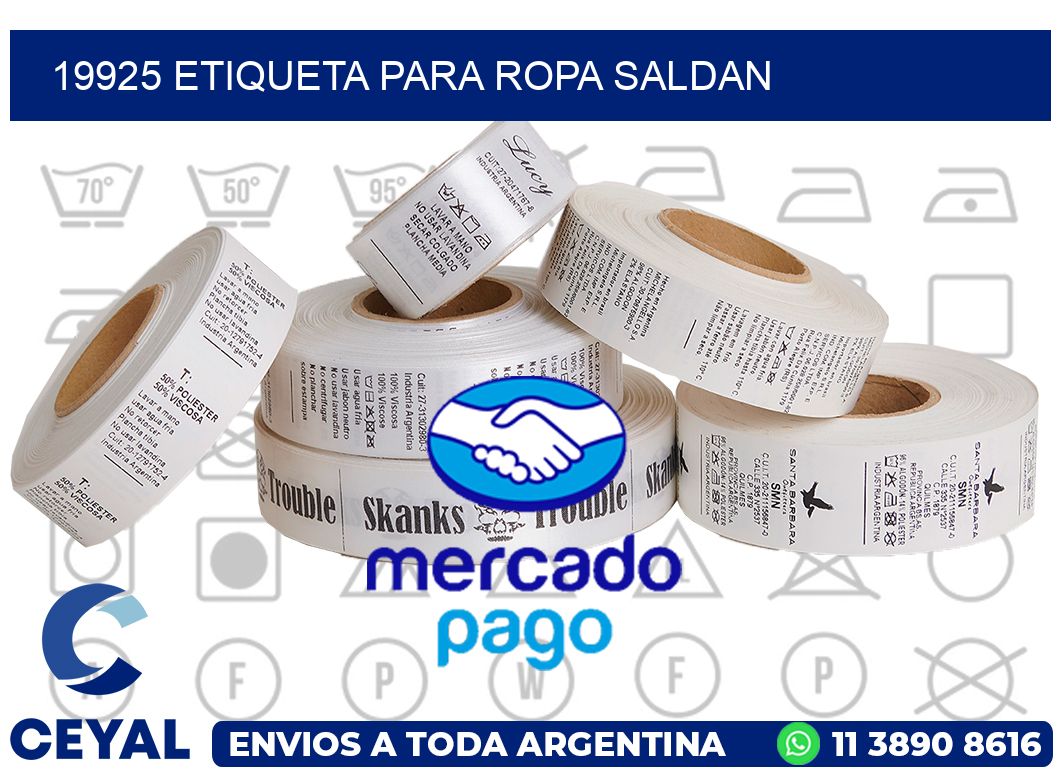19925 ETIQUETA PARA ROPA SALDAN