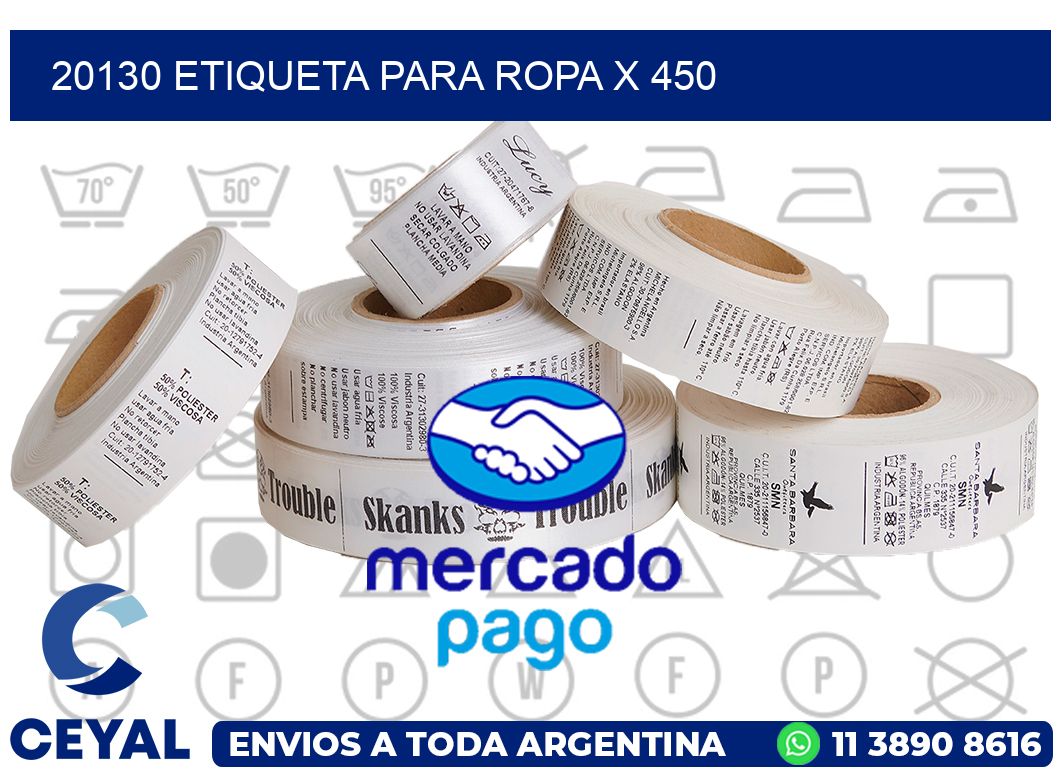 20130 ETIQUETA PARA ROPA X 450