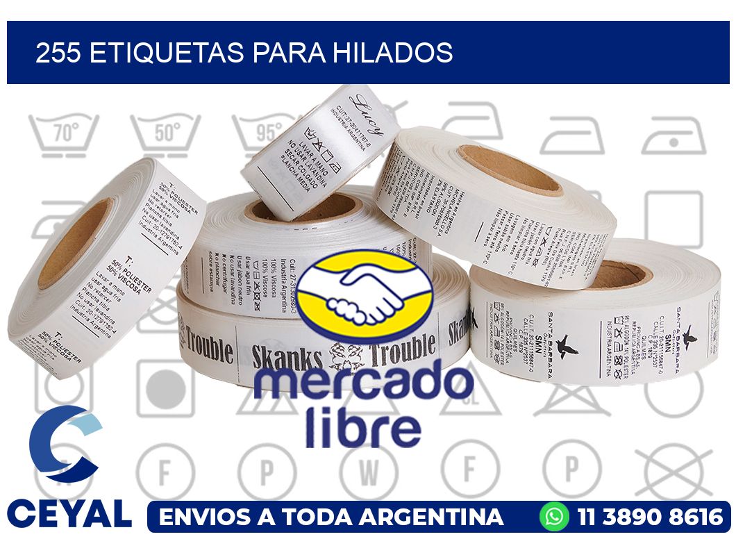 255 ETIQUETAS PARA HILADOS