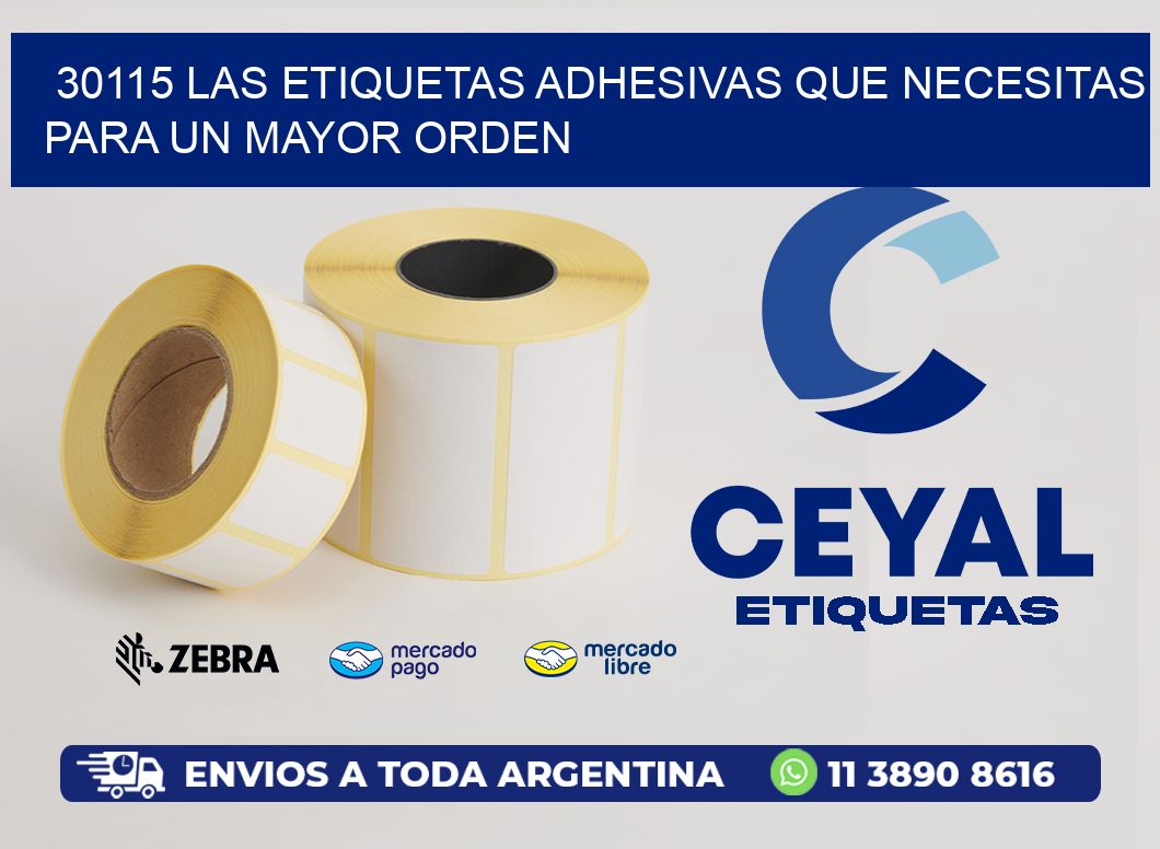 30115 LAS ETIQUETAS ADHESIVAS QUE NECESITAS PARA UN MAYOR ORDEN