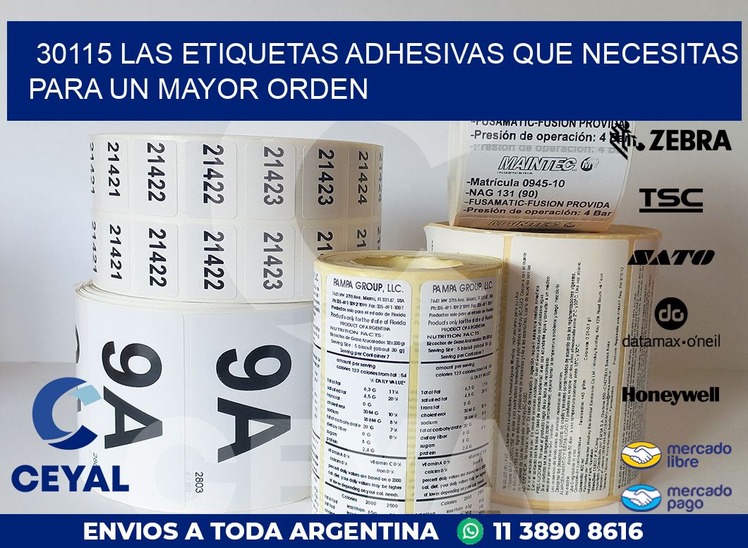 30115 LAS ETIQUETAS ADHESIVAS QUE NECESITAS PARA UN MAYOR ORDEN