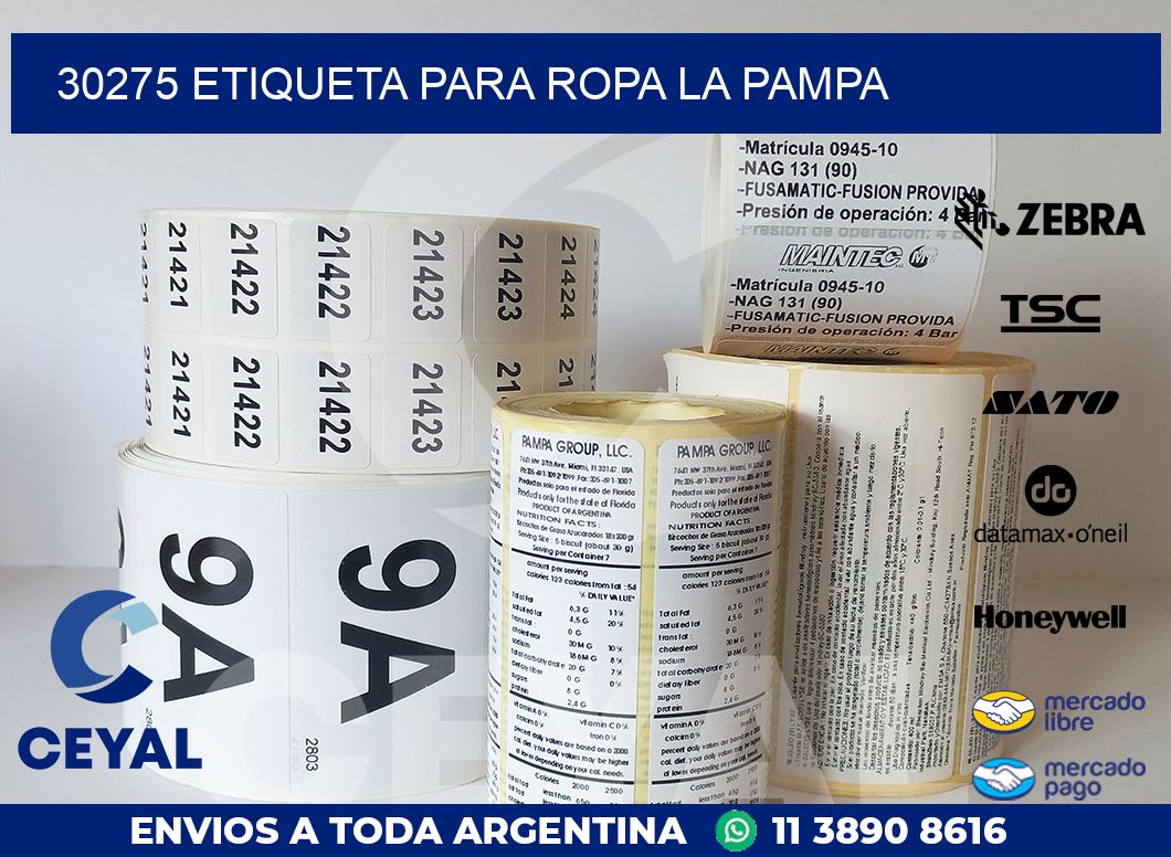 30275 ETIQUETA PARA ROPA LA PAMPA
