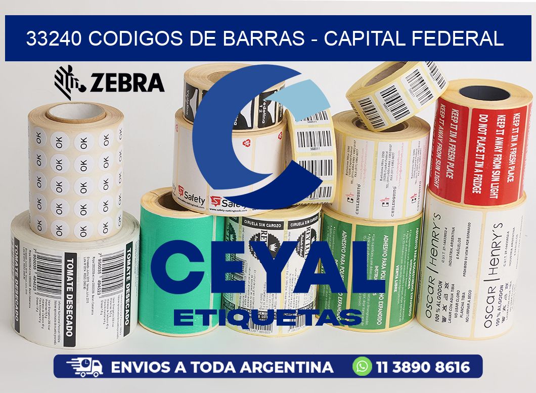 33240 CODIGOS DE BARRAS - CAPITAL FEDERAL