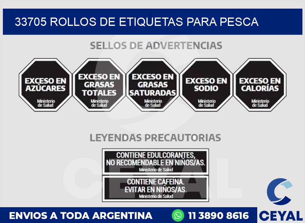 33705 ROLLOS DE ETIQUETAS PARA PESCA