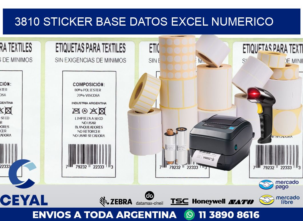 3810 sticker base datos excel numerico