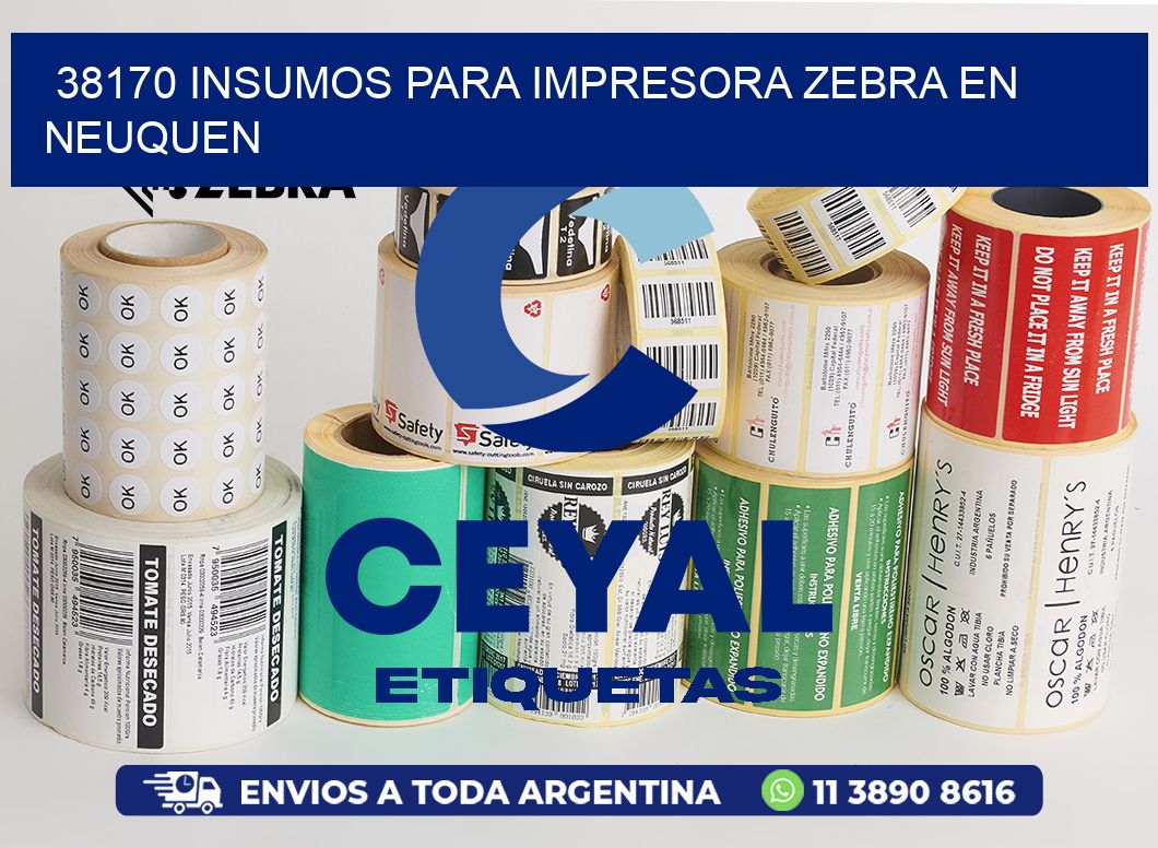 38170 INSUMOS PARA IMPRESORA ZEBRA EN NEUQUEN