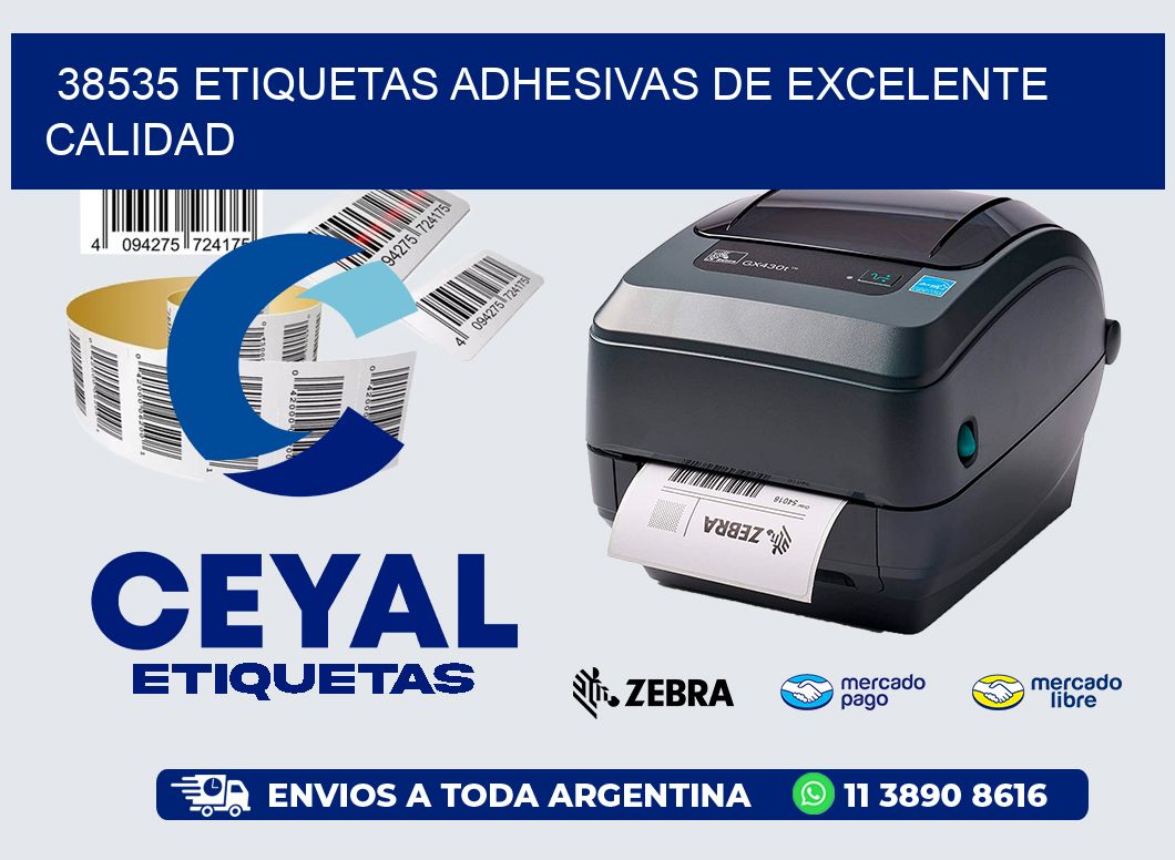 38535 ETIQUETAS ADHESIVAS DE EXCELENTE CALIDAD
