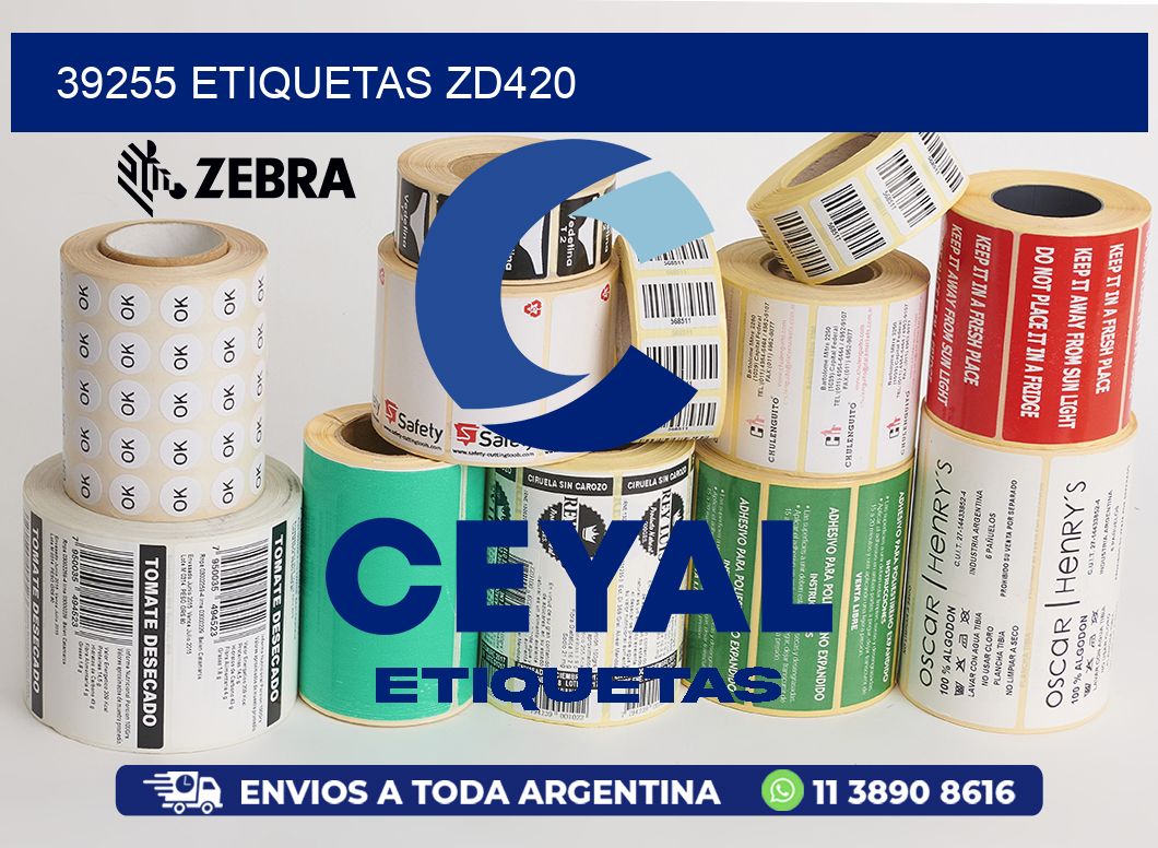 39255 ETIQUETAS ZD420