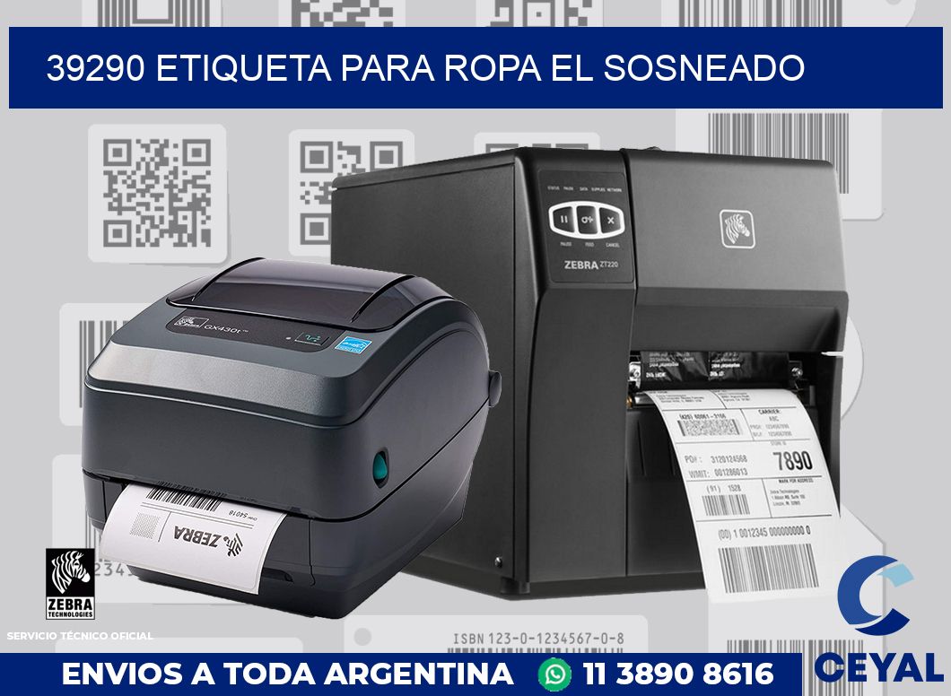 39290 ETIQUETA PARA ROPA EL SOSNEADO