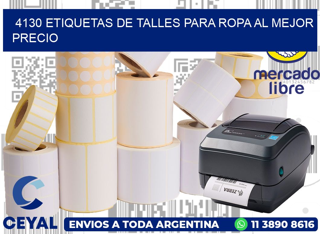 4130 ETIQUETAS DE TALLES PARA ROPA AL MEJOR PRECIO