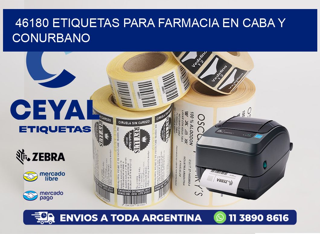 46180 ETIQUETAS PARA FARMACIA EN CABA Y CONURBANO