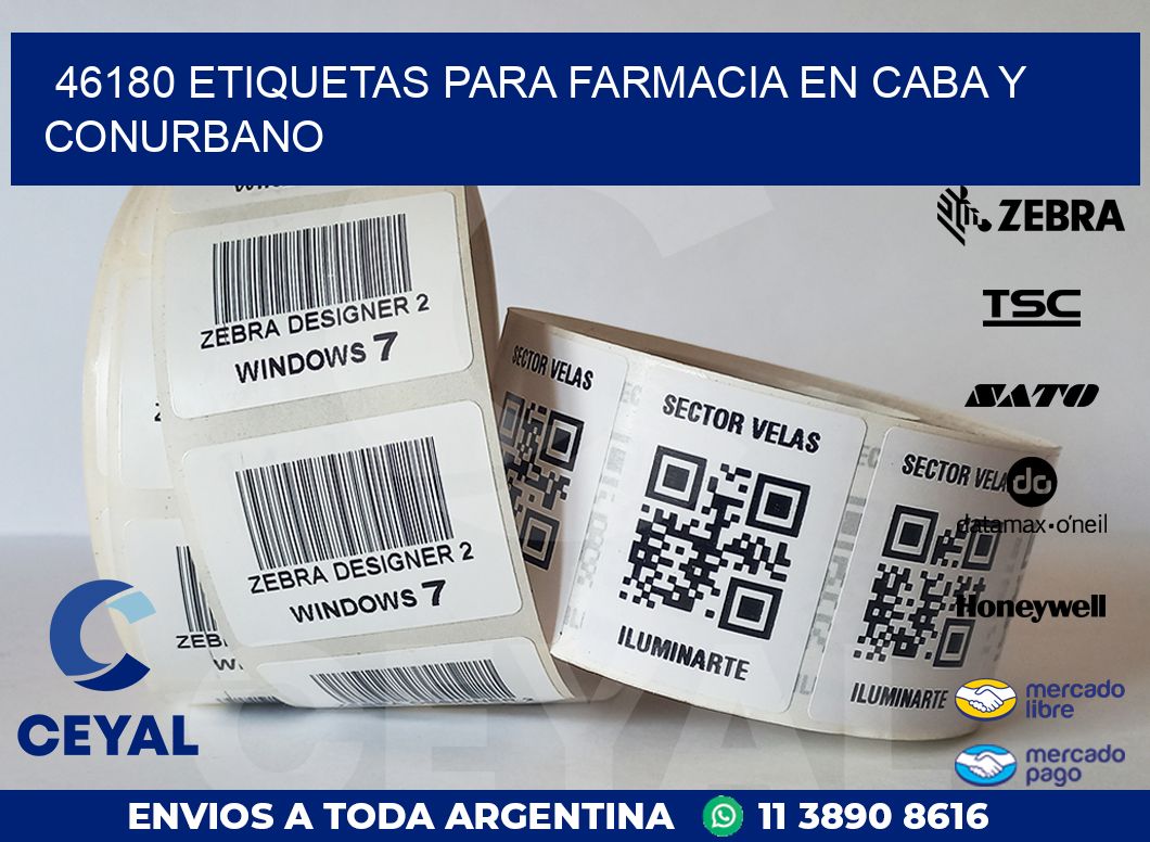 46180 ETIQUETAS PARA FARMACIA EN CABA Y CONURBANO