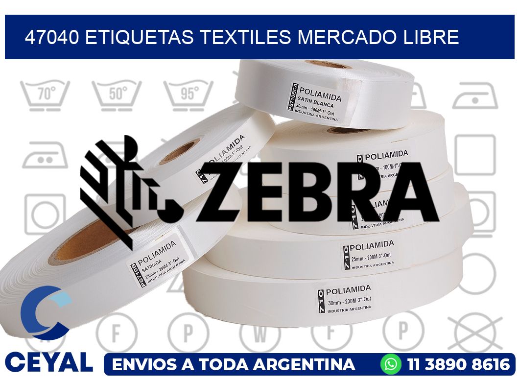 47040 ETIQUETAS TEXTILES MERCADO LIBRE