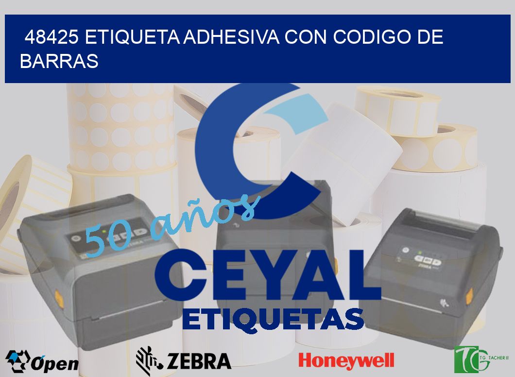 48425 ETIQUETA ADHESIVA CON CODIGO DE BARRAS