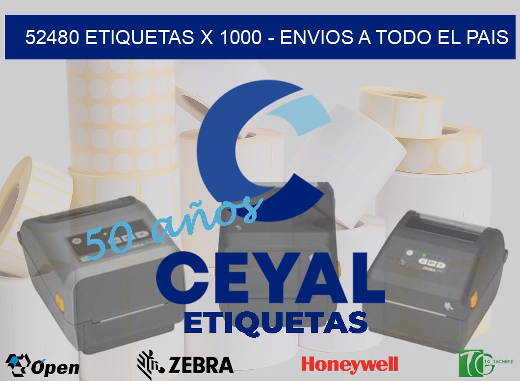 52480 ETIQUETAS X 1000 - ENVIOS A TODO EL PAIS