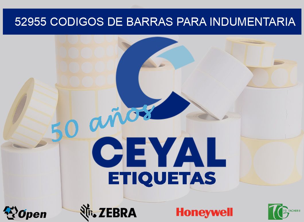 52955 CODIGOS DE BARRAS PARA INDUMENTARIA
