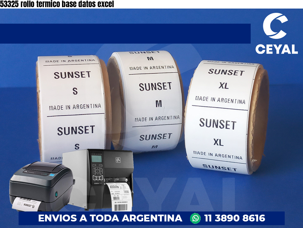 53325 rollo termico base datos excel