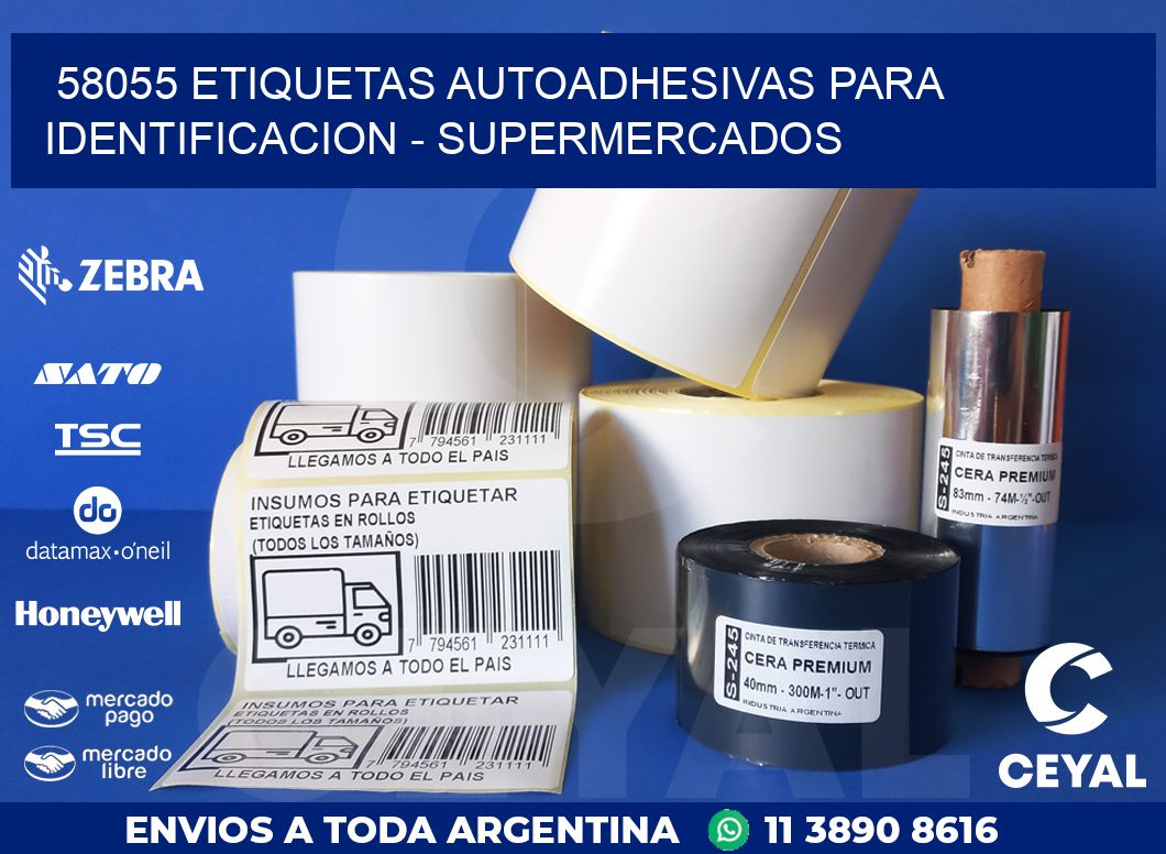 58055 ETIQUETAS AUTOADHESIVAS PARA IDENTIFICACION – SUPERMERCADOS