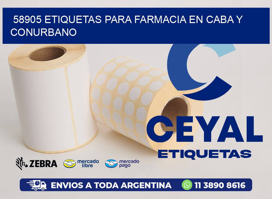 58905 ETIQUETAS PARA FARMACIA EN CABA Y CONURBANO