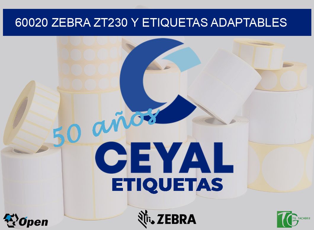 60020 Zebra ZT230 y Etiquetas Adaptables